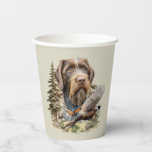 Gobelets En Papier German Wirehaired Pointer (Recto)