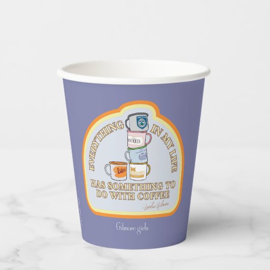 Gobelets En Papier Gilmore Girls | Graphique des devis de café (Recto)