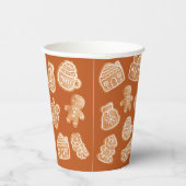 Gobelets En Papier Gingerbread Cookies Brown clair et foncé (Droite)