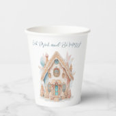 Gobelets En Papier Gingerbread Maison Manger Boire Soyez Joyeux Noël (Recto)