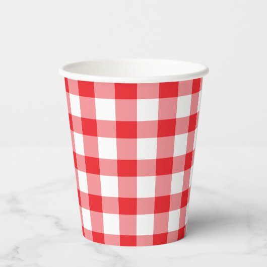 Gobelets En Papier Gingham Checks (Verso)