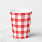 Gobelets En Papier Gingham Checks (Gauche)