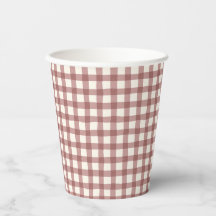 Gingham Cranberry Rouge Marron