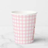 Gobelets En Papier Gingham Some Bunny a un anniversaire (Droite)