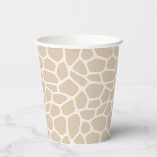 Gobelets En Papier Giraffe beige Poster de animal (Verso)
