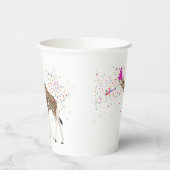 Gobelets En Papier Giraffe Fête Safari Animaux ayant une fête (Gauche)