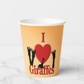 Gobelets En Papier Giraffe Love (Verso)