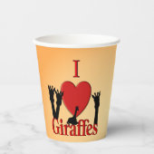 Gobelets En Papier Giraffe Love (Recto)