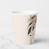 Gobelets En Papier Giraffe Rose Floral Girl 1er anniversaire (Droite)