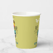 Gobelets En Papier Giraffe Verte Lumineuse Dans Ferme Tracteur Garçon (Gauche)