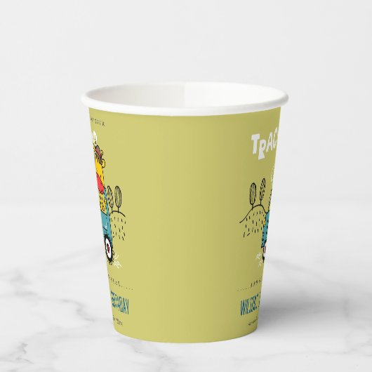 Gobelets En Papier Giraffe Verte Lumineuse Dans Ferme Tracteur Garçon (Gauche)