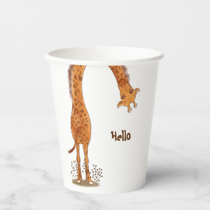 Gobelets En Papier Giraffe, Zoo fête d'anniversaire animal