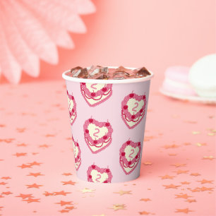 Gobelets En Papier Girl Pink Avoir votre gâteau et le manger deux Ann