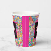 Gobelets En Papier Girl Power | Fille rose belles femmes Fleurs sauva (Droite)