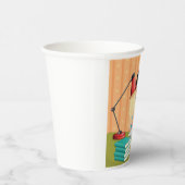 Gobelets En Papier Girl Studying at Desk Doing Homework (Droite)