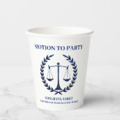 Gobelets En Papier Girly Blue Sparkle Law School Graduation (Recto)