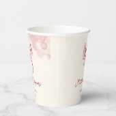 Gobelets En Papier Girly Cream Pink Bow Quinceanera Party (Droite)