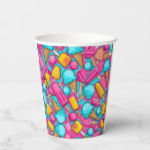 GOBELETS EN PAPIER " GLACE CRÈME ET POPSICLES PAPIER PLAQUES " (Verso)