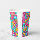 GOBELETS EN PAPIER " GLACE CRÈME ET POPSICLES PAPIER PLAQUES " (Gauche)