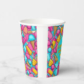 GOBELETS EN PAPIER " GLACE CRÈME ET POPSICLES PAPIER PLAQUES " (Droite)