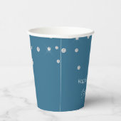 Gobelets En Papier Glam Blue White Diamonds Anniversaire (Droite)