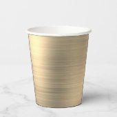 Gobelets En Papier Glam Gold Metallic Stylish Monogram tasses de papi (Verso)