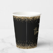 Gobelets En Papier Glam Gold Nom de la Parties scintillant Date Trent (Droite)