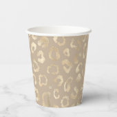 Gobelets En Papier Glam Leopard Spot Motif Safari Gold ID1154 (Verso)