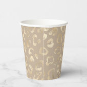 Gobelets En Papier Glam Leopard Spot Motif Safari Gold ID1154 (Droite)
