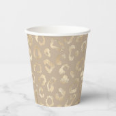Gobelets En Papier Glam Leopard Spot Motif Safari Gold ID1154 (Recto)