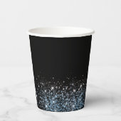 Gobelets En Papier Glam Parties scintillant noir tasse de papier (Verso)