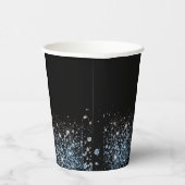 Gobelets En Papier Glam Parties scintillant noir tasse de papier (Droite)