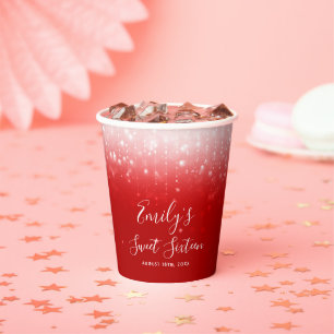 Gobelets En Papier Glam Red Sweet 16
