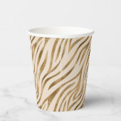 Gobelets En Papier Glam Zebra Stripes Motif Safari Gold ID1151 (Droite)