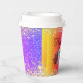Gobelets En Papier Glittery Rainbow Unicorn Anniversaire (Droite)