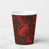 Gobelets En Papier Globules Rouges Microscopiques (Recto)