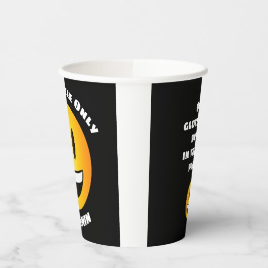 Gobelets En Papier Gluten sans sourire visage Emoji (Gauche)