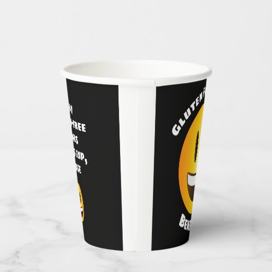 Gobelets En Papier Gluten sans sourire visage Emoji (Droite)