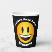 Gobelets En Papier Gluten sans sourire visage Emoji (Recto)