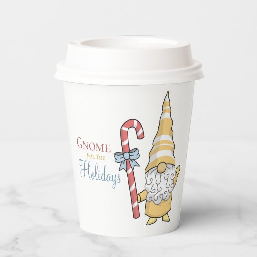 Gobelets En Papier Gnome For The Holidays Festive Christmas XMas (Verso)