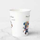 Gobelets En Papier Gnome joyeux mignonne avec Baby shower papillon (Gauche)