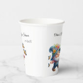 Gobelets En Papier Gnome joyeux mignonne avec Baby shower papillon (Droite)