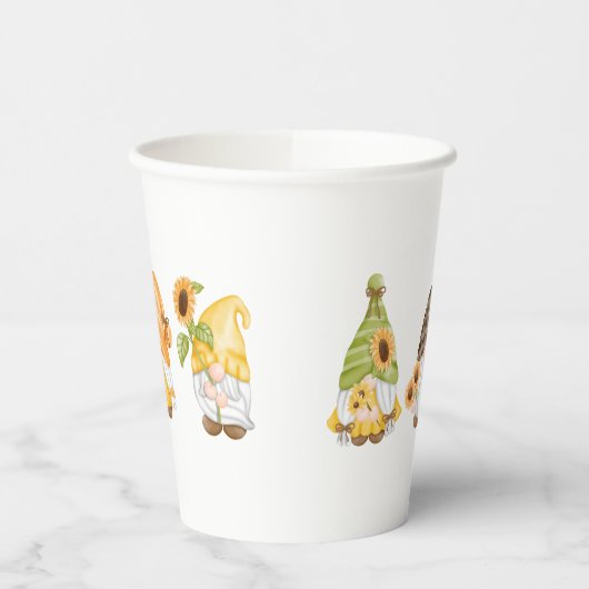 Gobelets En Papier Gnomes d'automne (Gauche)