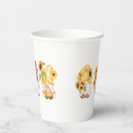 Gobelets En Papier Gnomes d'automne (Droite)