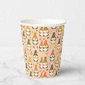 Gobelets En Papier Gnomes d'automne dans le Motif forestier (Droite)