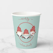 Gobelets En Papier Gnomes de Noël scandinaves (Recto)