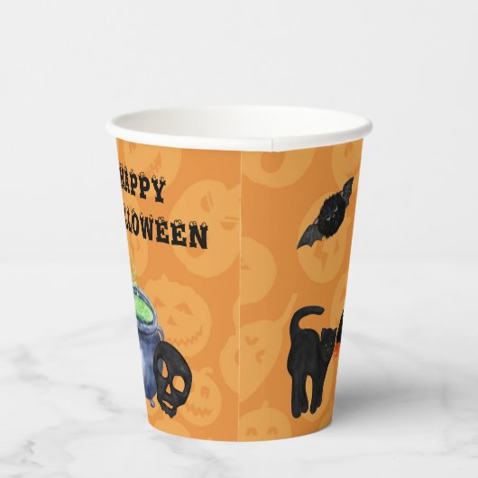 Gobelets En Papier Gnomes drôle Jack o' Lantern Halloween (Droite)