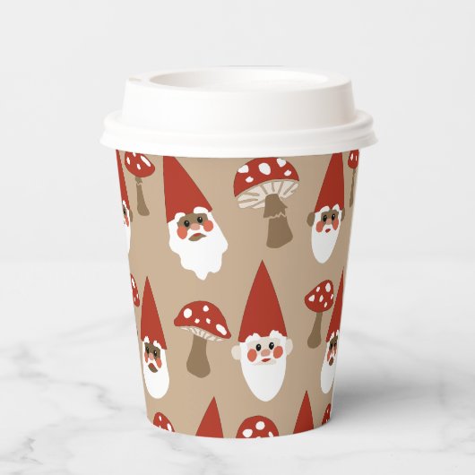 Gobelets En Papier Gnomes et champignons Coupes en papier de Mug (Verso)