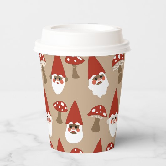 Gobelets En Papier Gnomes et champignons Coupes en papier de Mug (Recto)