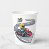 Gobelets En Papier Go-Kart Anniversaire Bash (Verso)